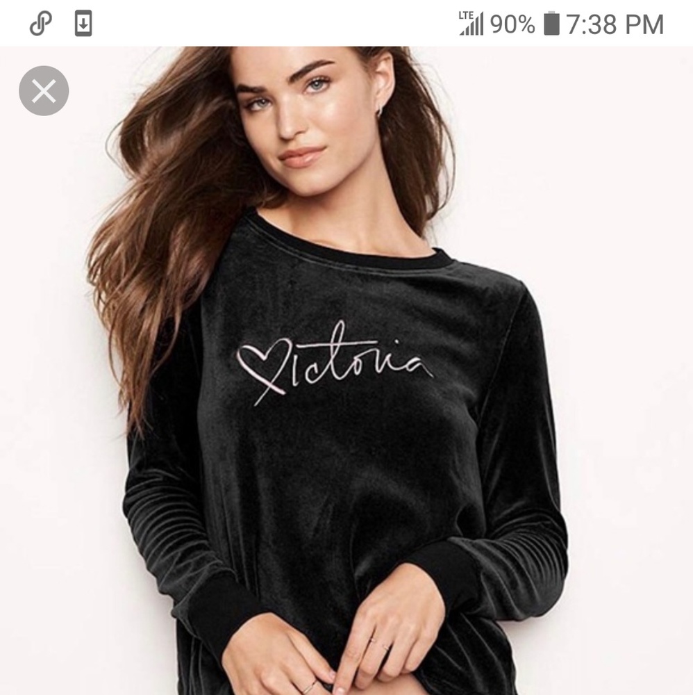 Vs velour long sleeve shirt